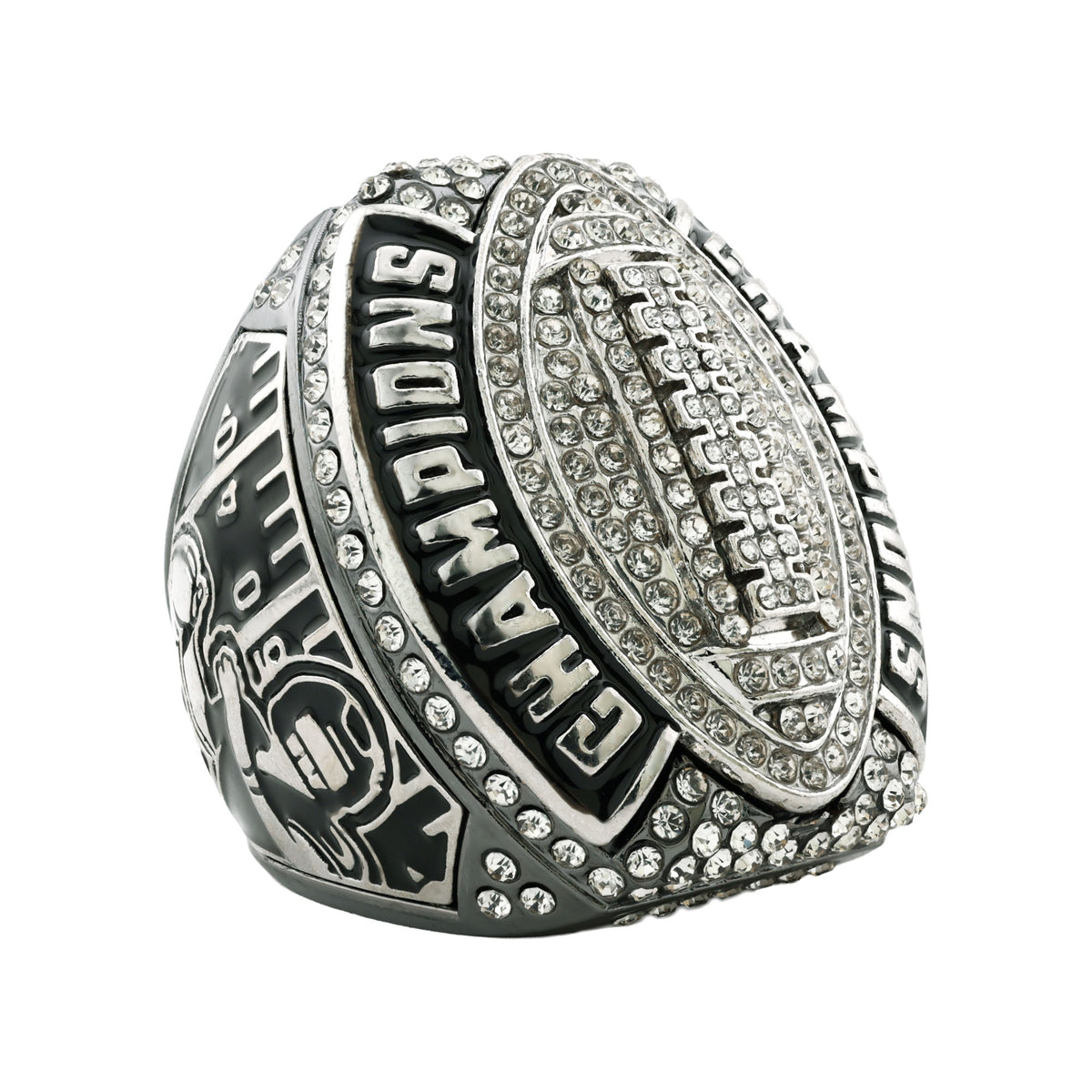 Football26A Gunmetal&Silver Champions Ring