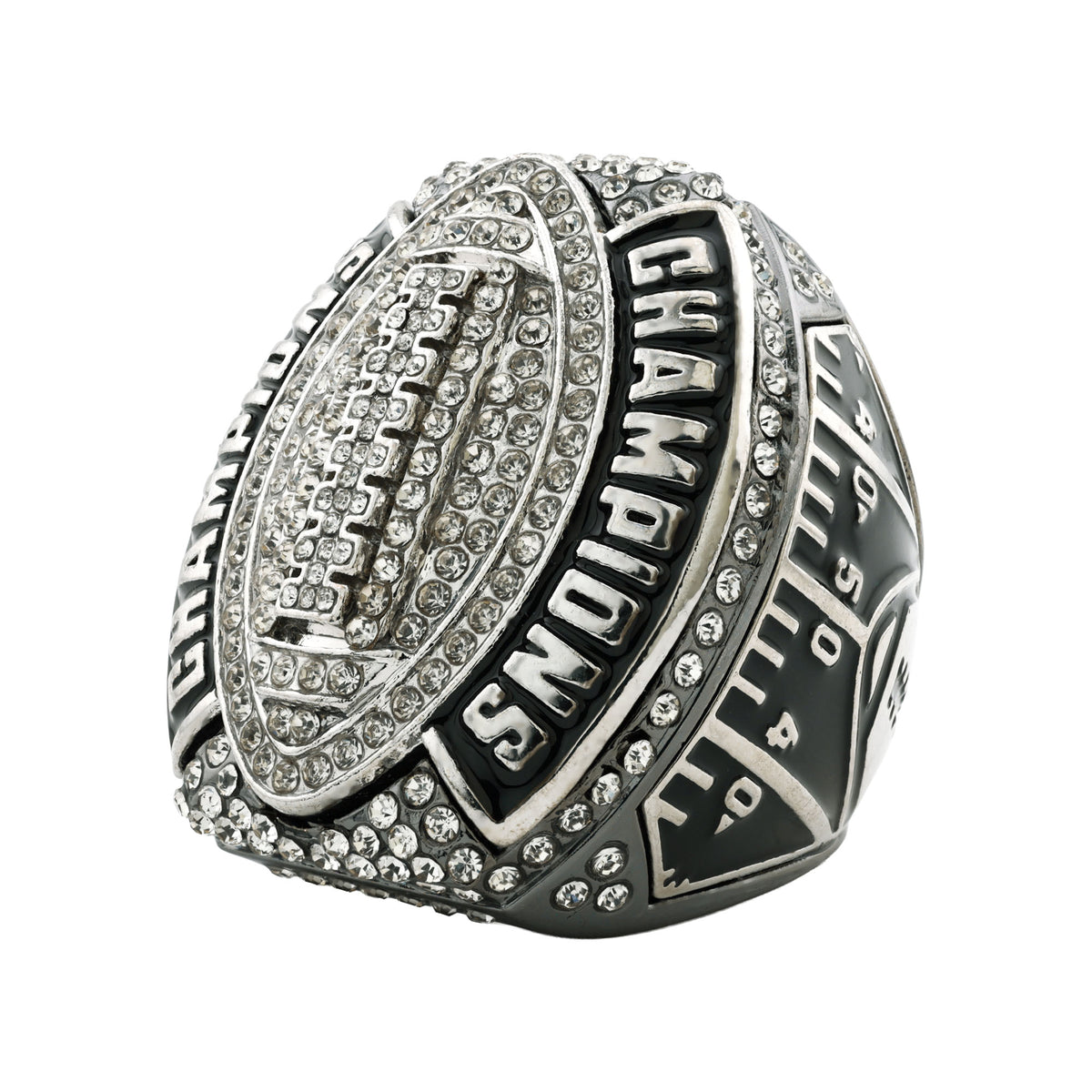 Football26A Gunmetal&Silver Champions Ring