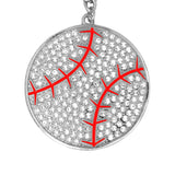 MED2 Ball Bling Medal (Silver/Clear/Red)