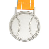 MED27 3'' Silver/Tropic&White Baseball Medal