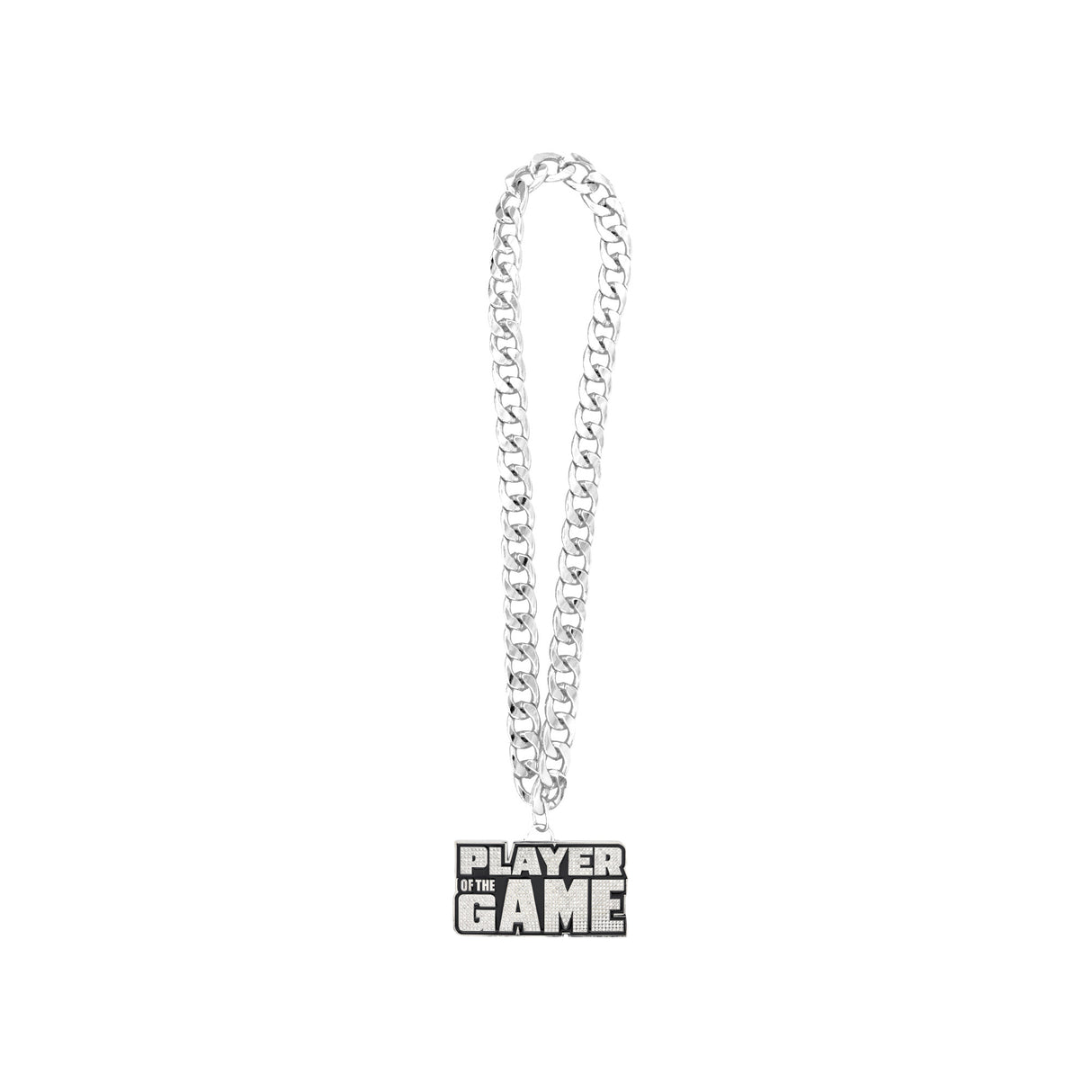 Player Of The Game Stone Chain Silver&Clear