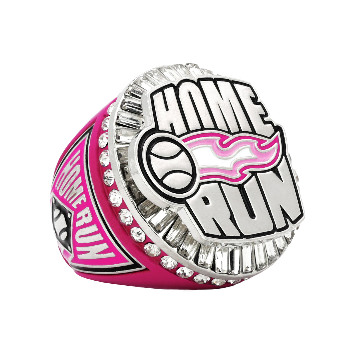 Home Run Pink&Silver Ring
