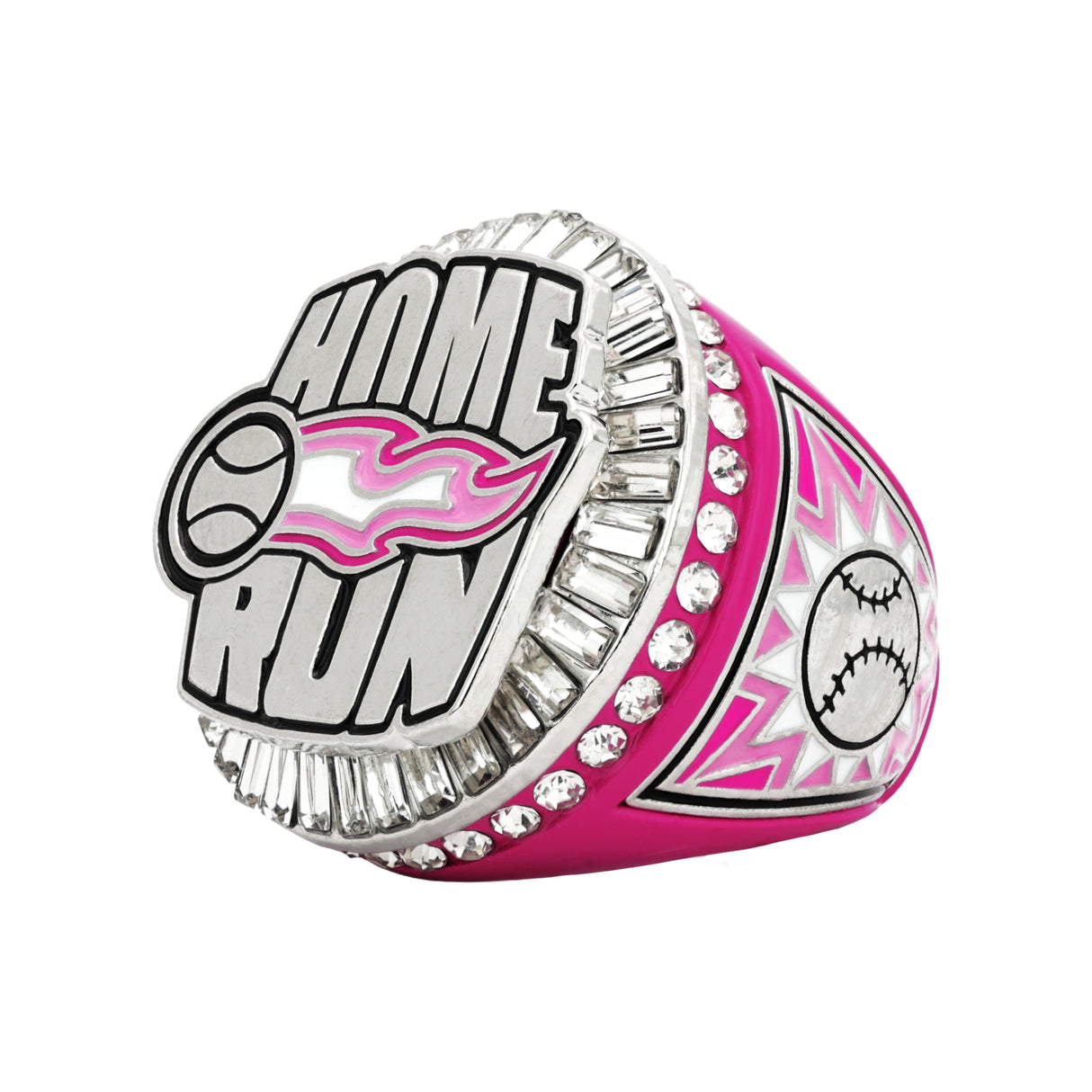 Home Run Pink&Silver Ring