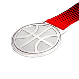 MED27 3'' Silver/Red&Black Basketball Medal
