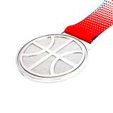 MED27 3'' Silver/Blue&Red Basketball Medal