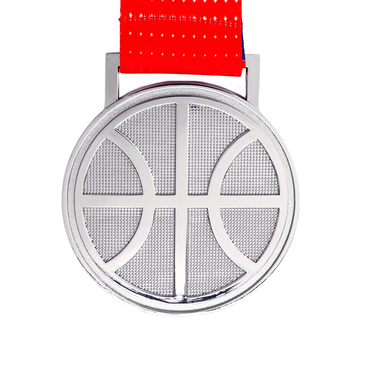 MED27 3'' Silver/Blue&Red Basketball Medal