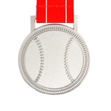 MED27 3'' Silver/Carolina&Red Baseball Medal