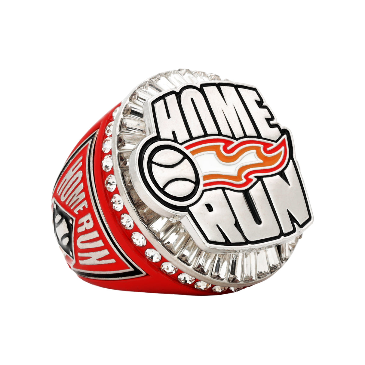 Home Run Red&Silver Ring