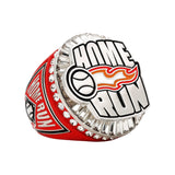 Home Run Red&Silver Ring