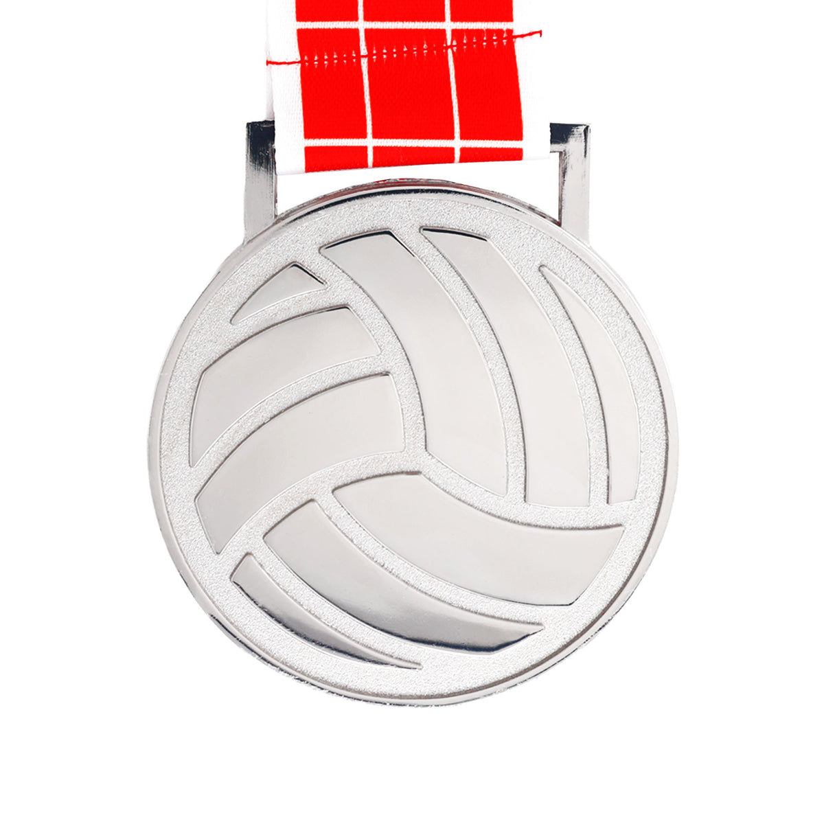 MED27 3'' Silver/Red&White Volleyball Medal