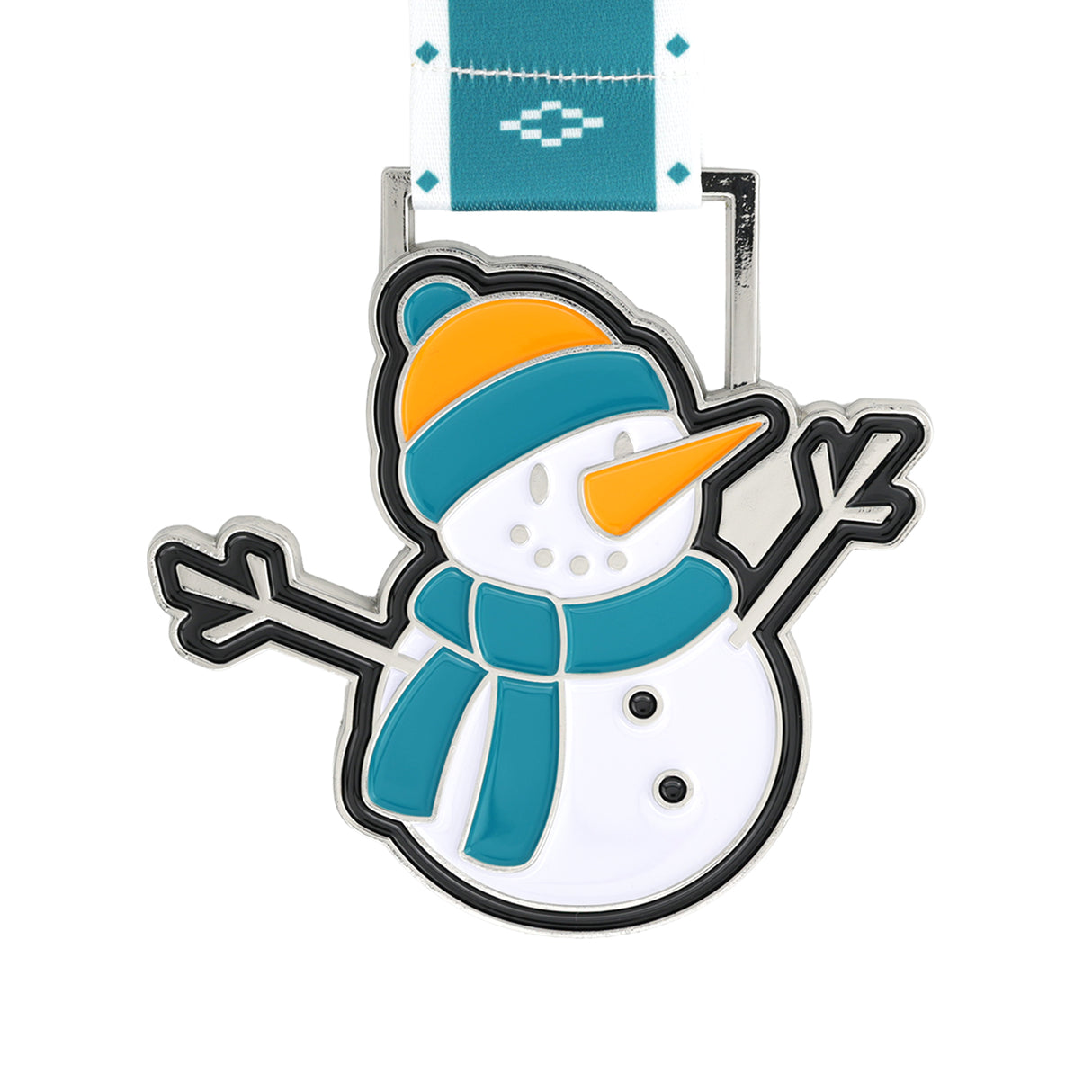 MED26 4" Silver Snowman Medal