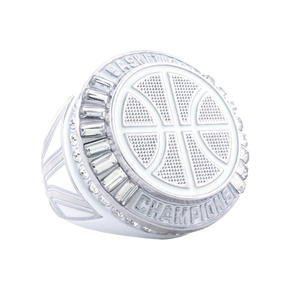 Basketball27A White&Platinum Champions Ring