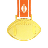 MED27 4'' Gold/Texas&White Football Medal