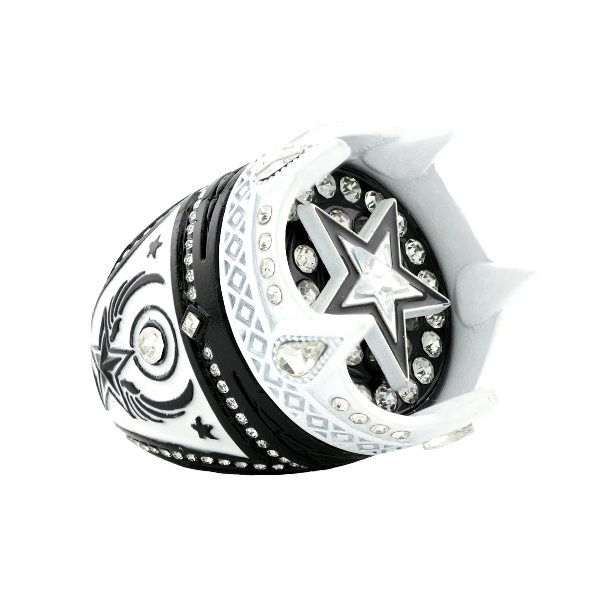 Crown26 Black&White Ring