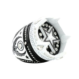 Crown26 Black&White Ring