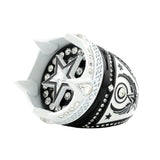 Crown26 Black&White Ring