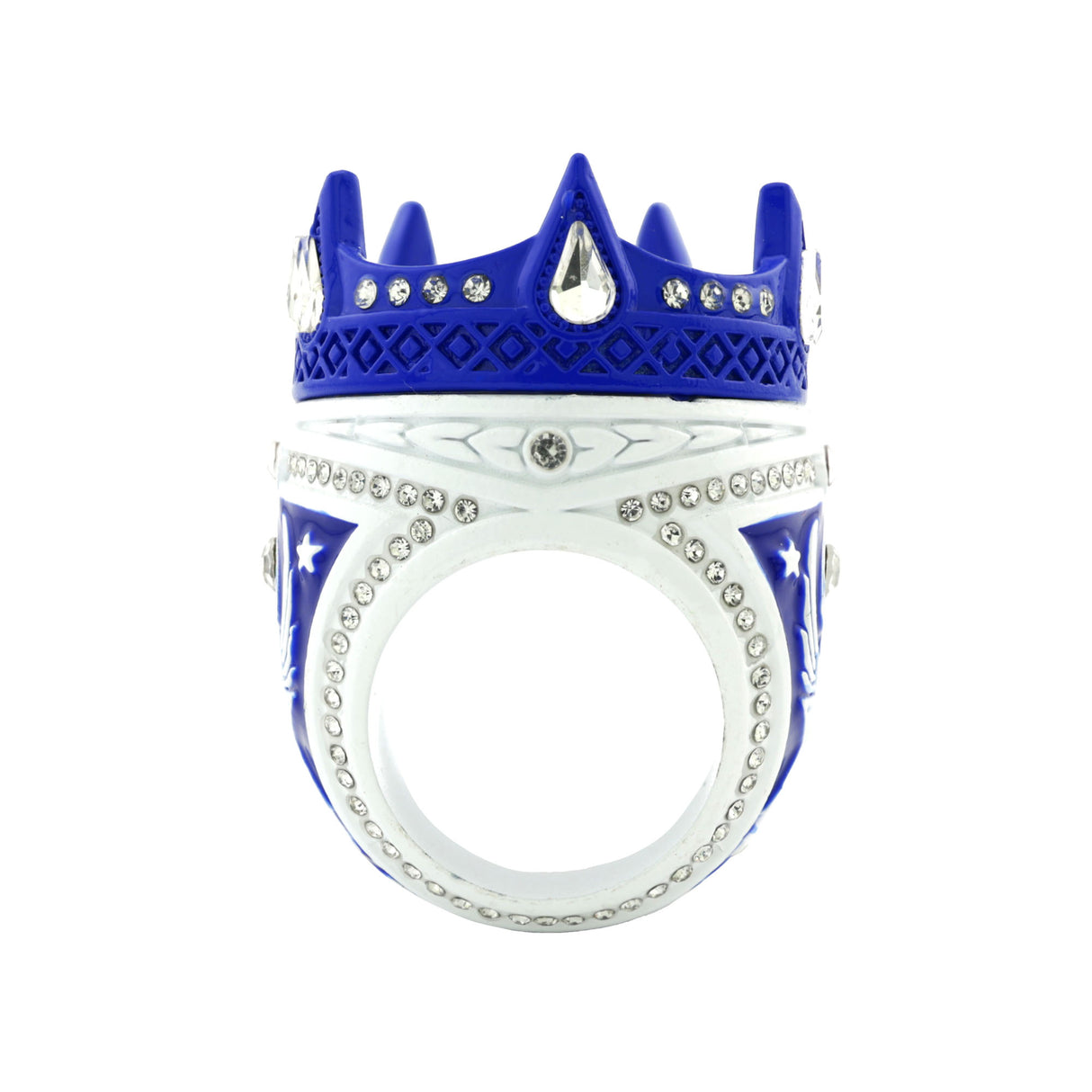 Crown26 White&Blue Ring