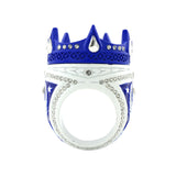 Crown26 White&Blue Ring