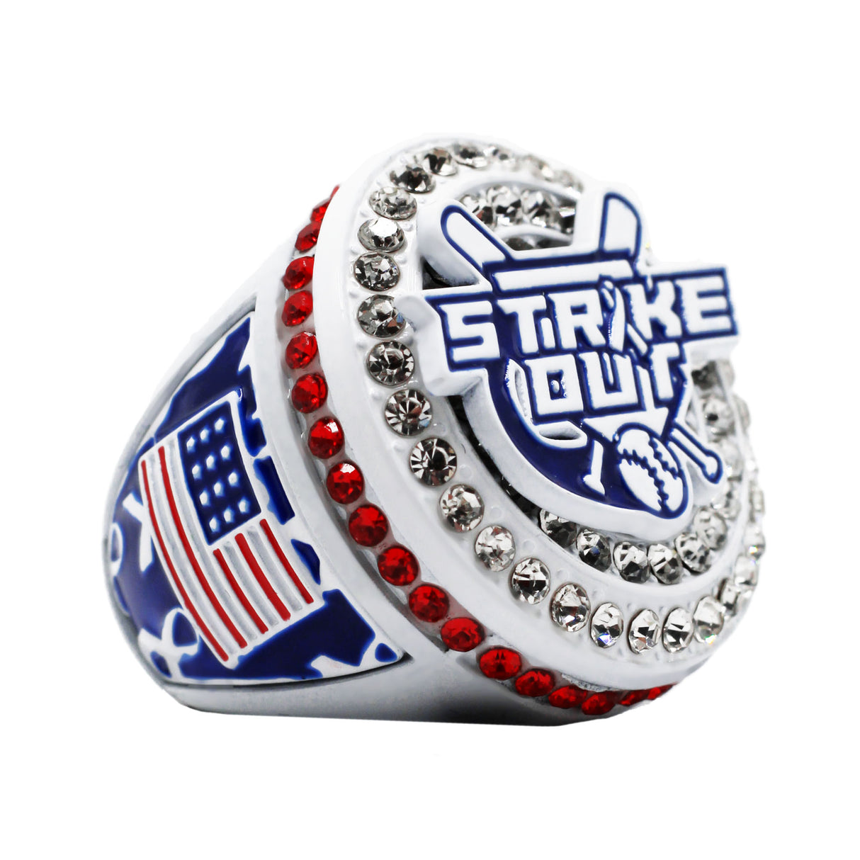 Strikeout 4 Cancer Whiteout Ring