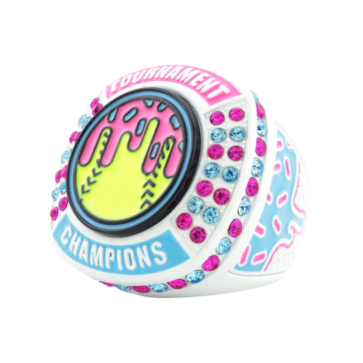 GEN27 Drip Softball White Icy Tournament Champions Ring