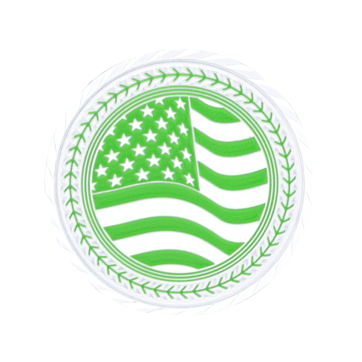 GEN2 2" Green&White Player Of The Game Coin