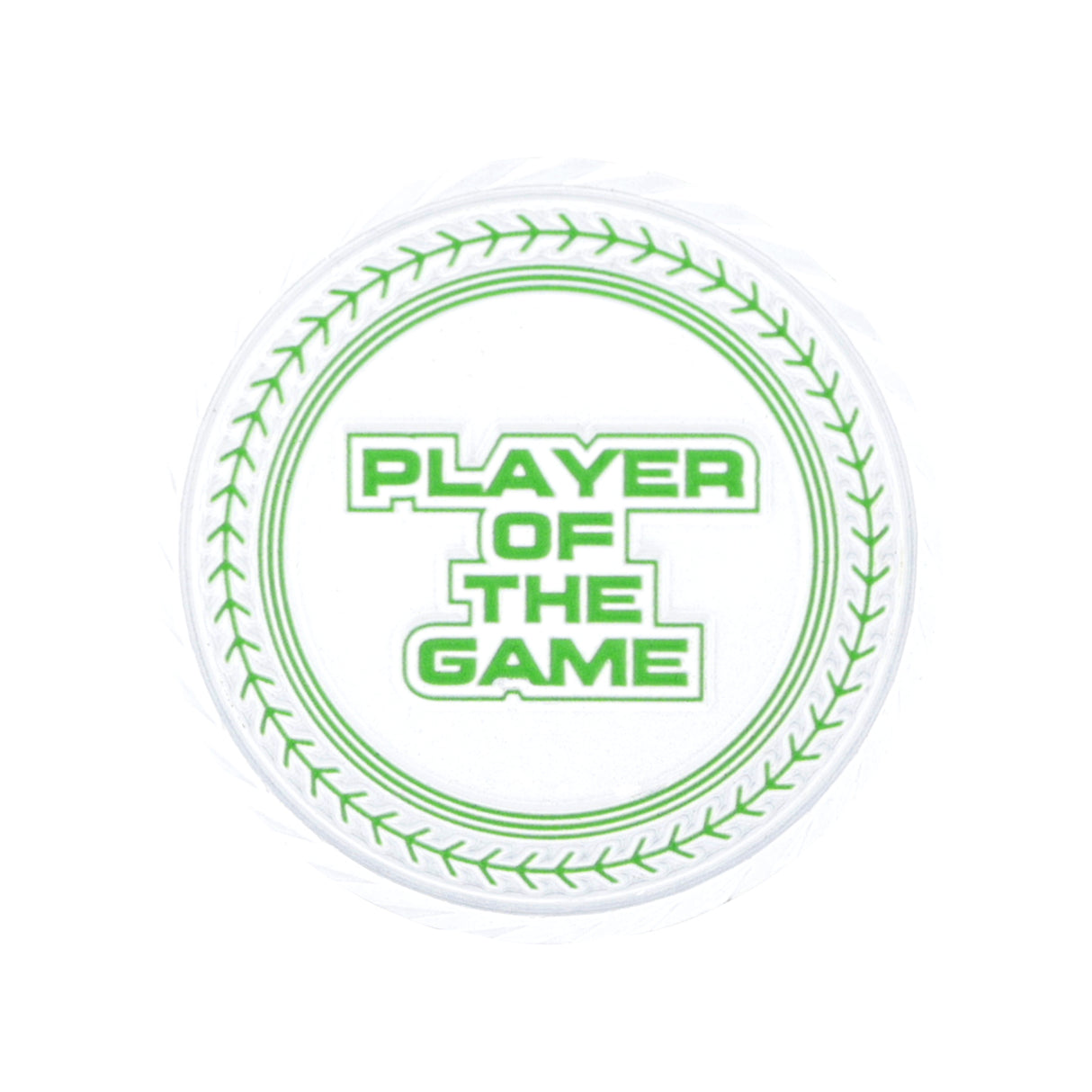 GEN2 2" Green&White Player Of The Game Coin