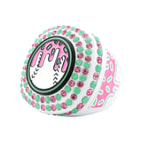 GEN27 Drip Baseball White Watermelon All Stones Ring