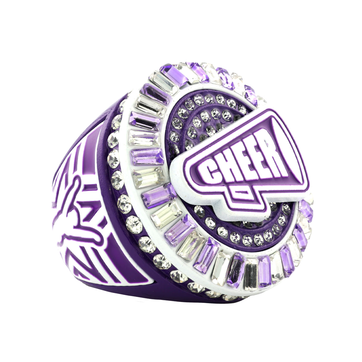 Cheer26 Purple All Stones Ring