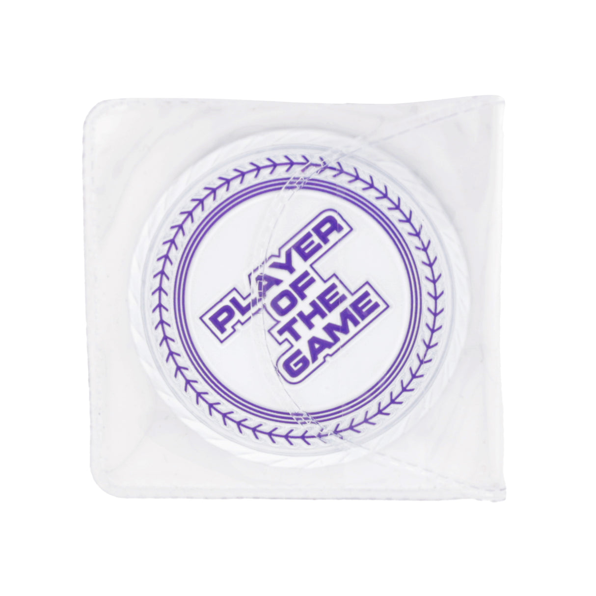 GEN2 2" Purple&White Player Of The Game Coin