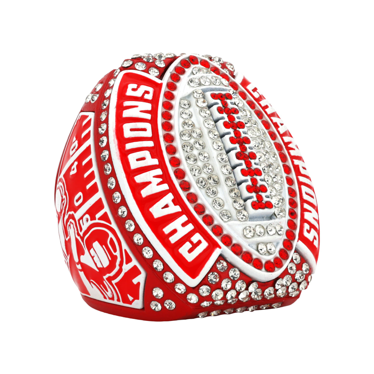 Football26A White&Red Champions Ring