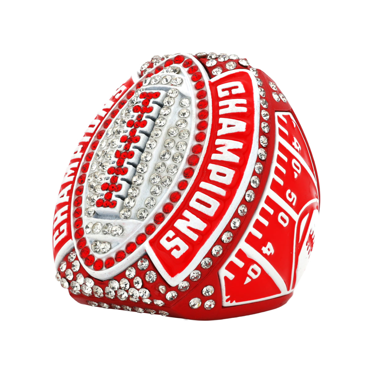 Football26A White&Red Champions Ring