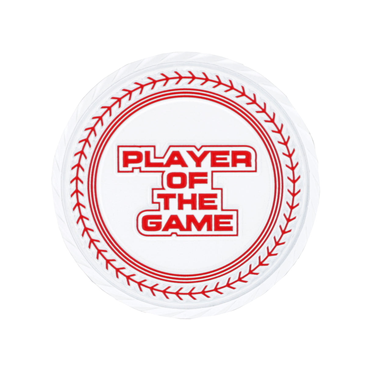 GEN2 2" Red&White Player Of The Game Coin