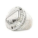 Cheer26 White&Silver 2 All Stones Ring