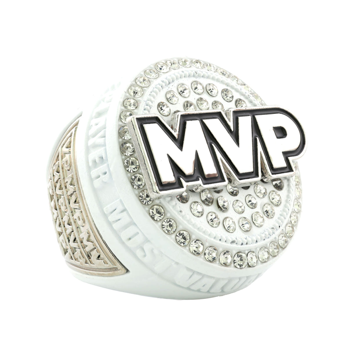MVP26 White Silver Ring