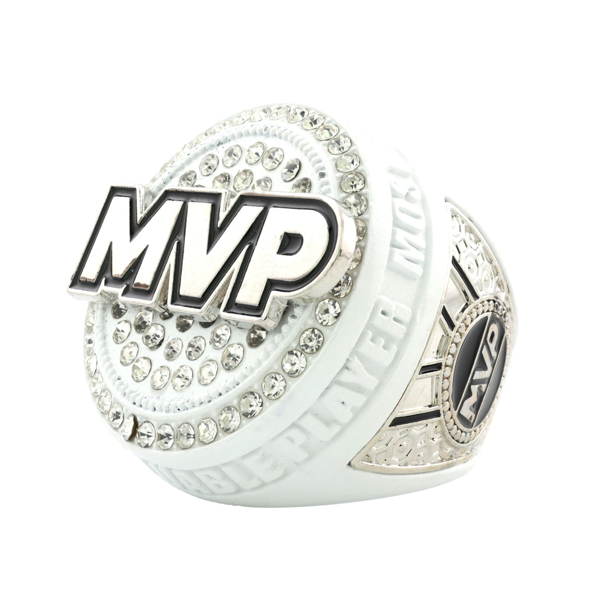 MVP26 White Silver Ring