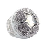 Soccer25 White&Platinum Champions Ring