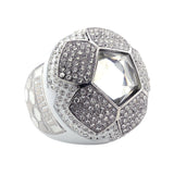 Soccer25 White&Silver Finalist Ring