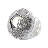 Soccer25 White&Silver Finalist Ring