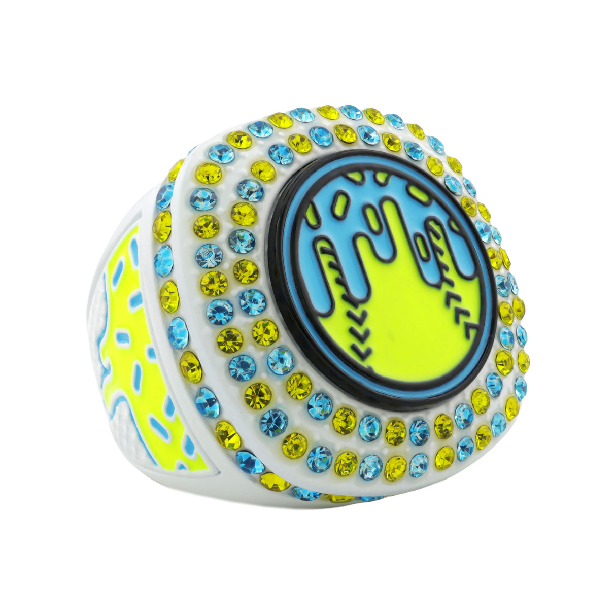 GEN27 Drip Softball White Electric All Stones Ring