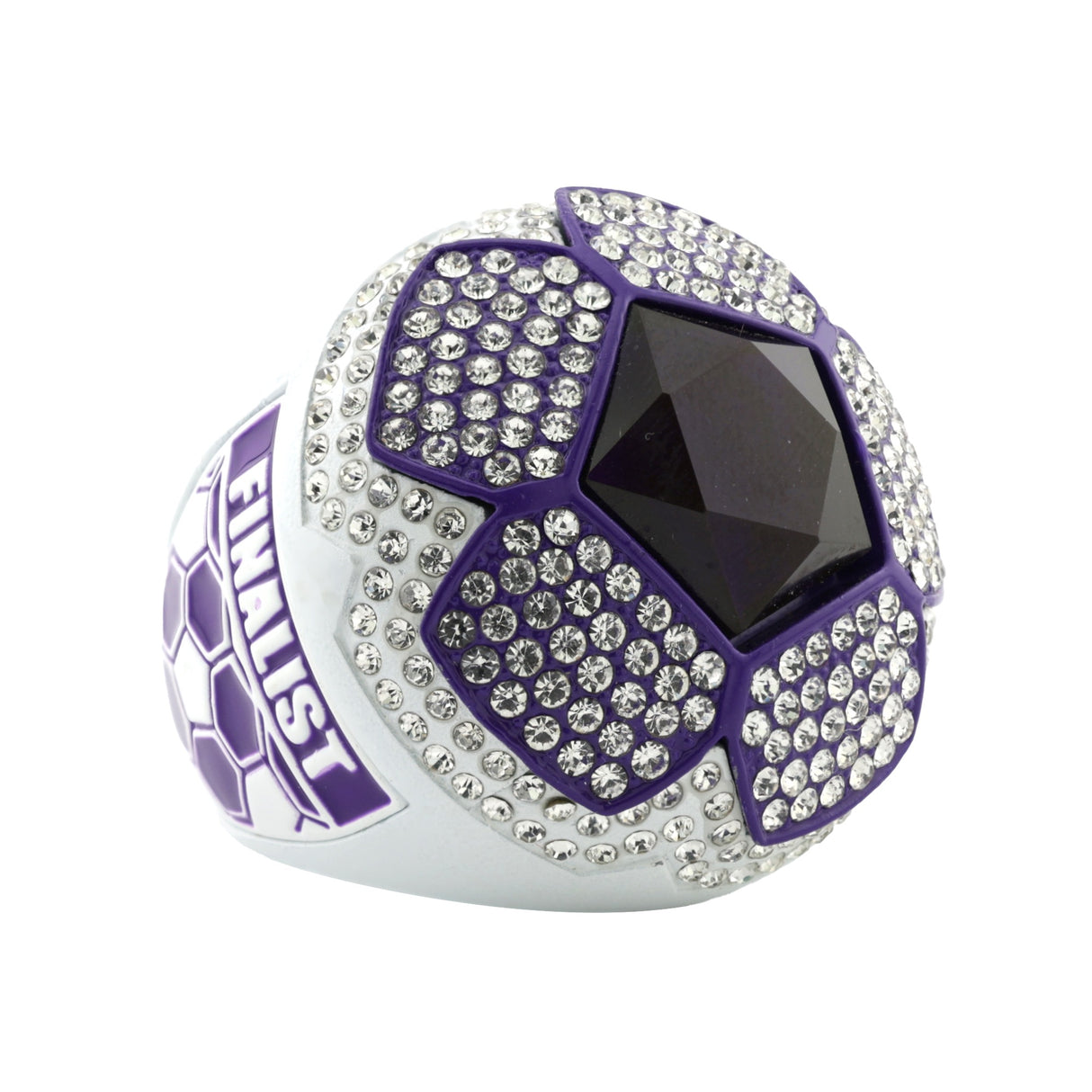 Soccer25 Purple&White Finalist Ring