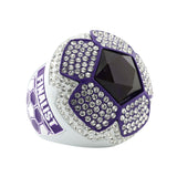 Soccer25 Purple&White Finalist Ring