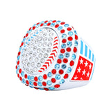 GEN25A Red/White/Blue All Stones Ring