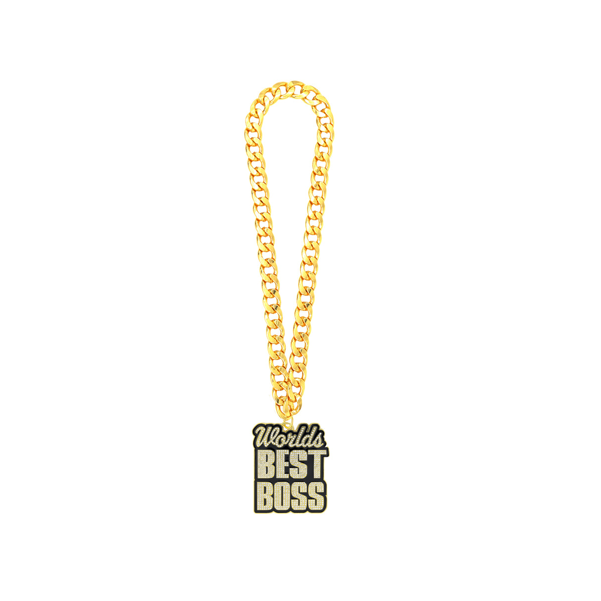 World's Best Boss Gold Stone Chain