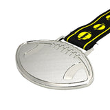 MED27 4'' Silver/Black&Yellow Football Medal