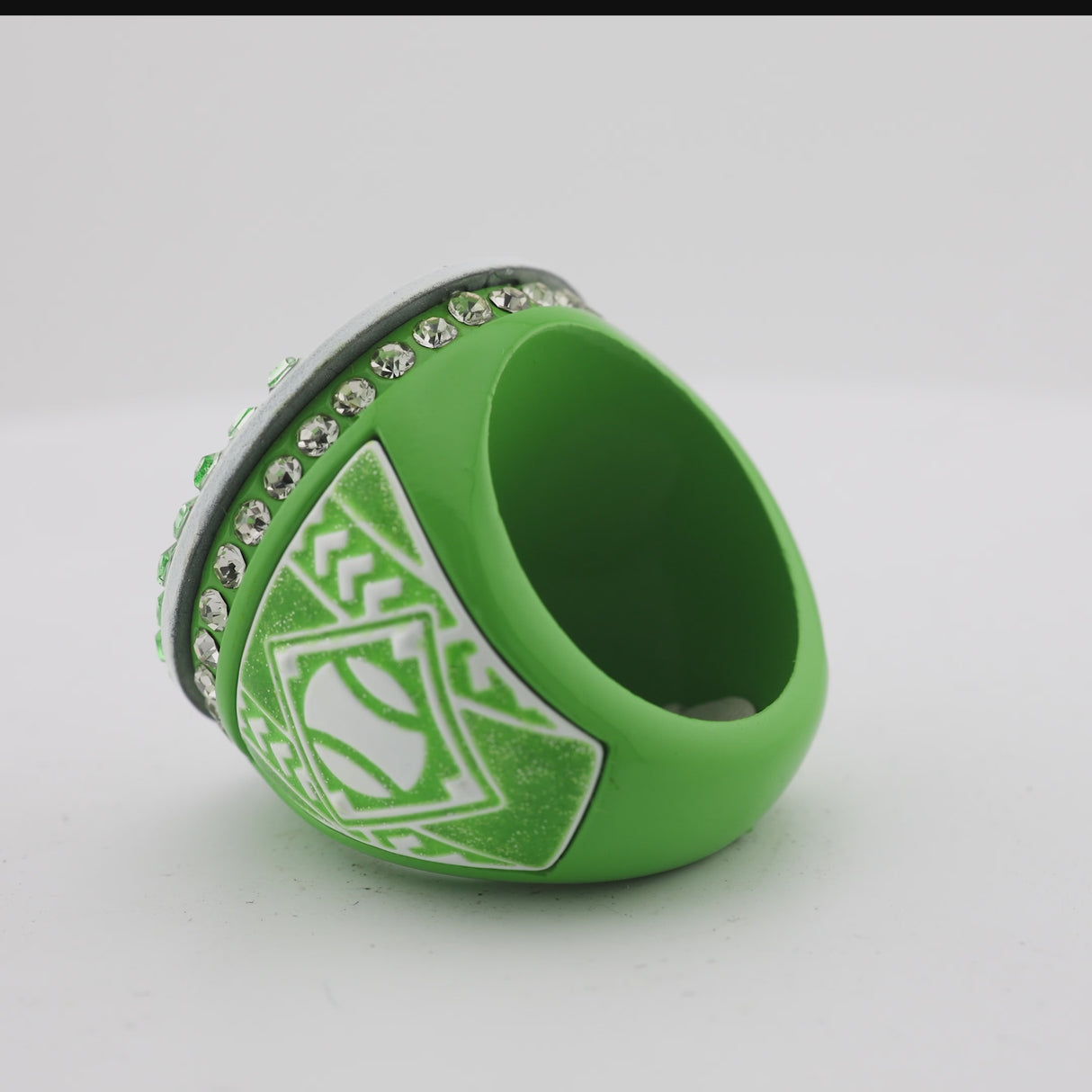 GEN26E Glitter Green Finalist Ring
